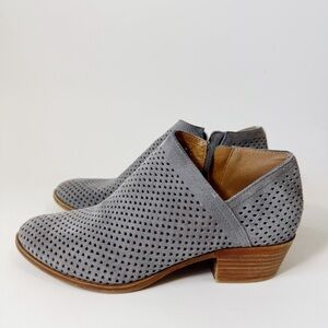 Lucky Brand Gray Perforated Booties Size 8.5